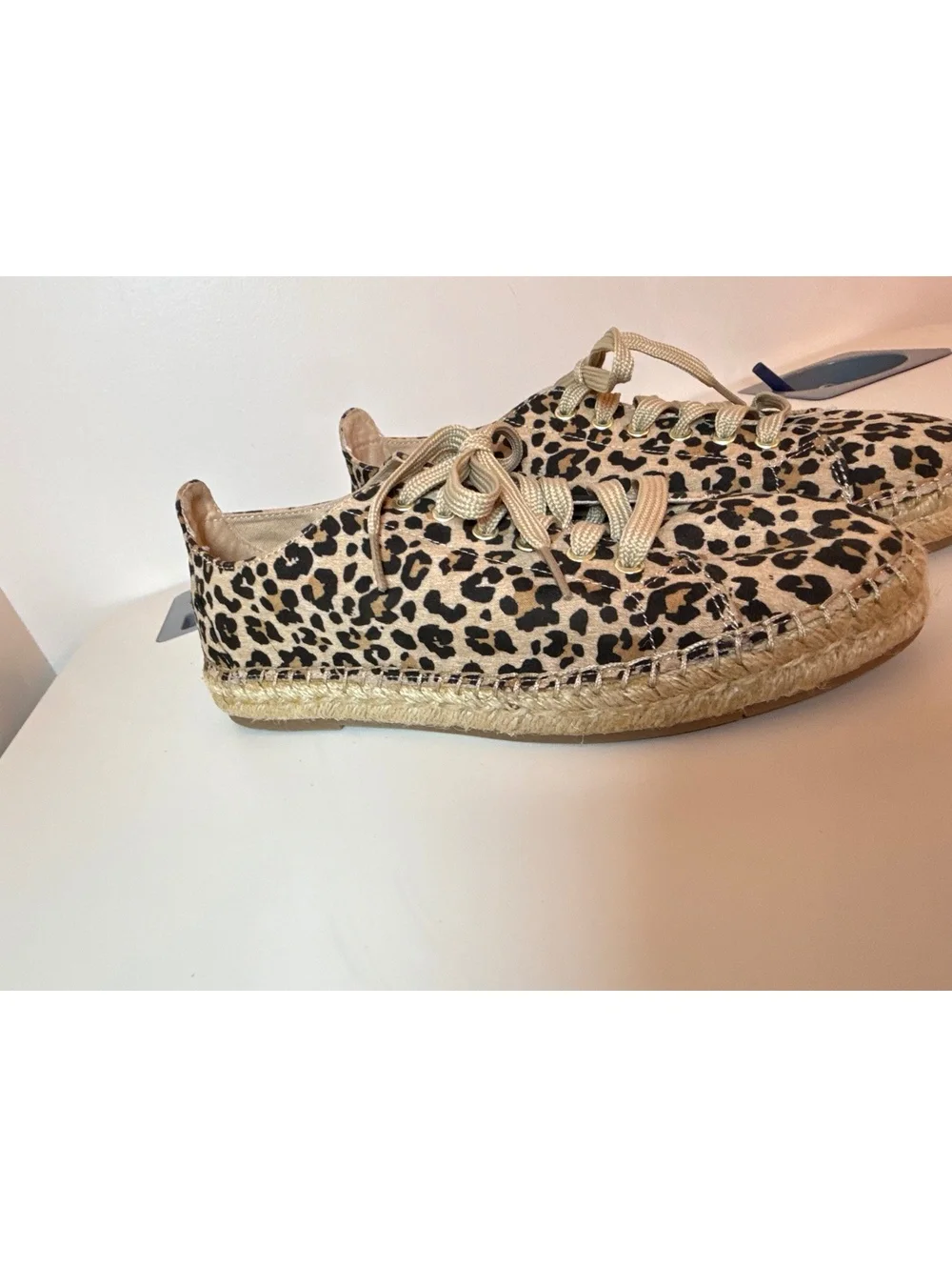 Vintage 7 Eight Leopard Print Espadrille Sneakers
